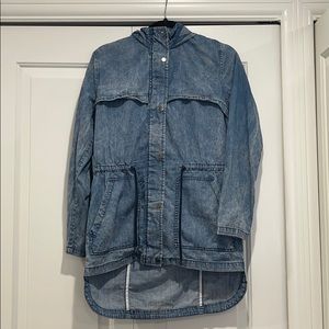 Hooded jean jacket